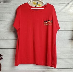 Love Tribe Plus Size Red Bikini Graphic Short Sleeve Tee Women's 1X T-Shirt